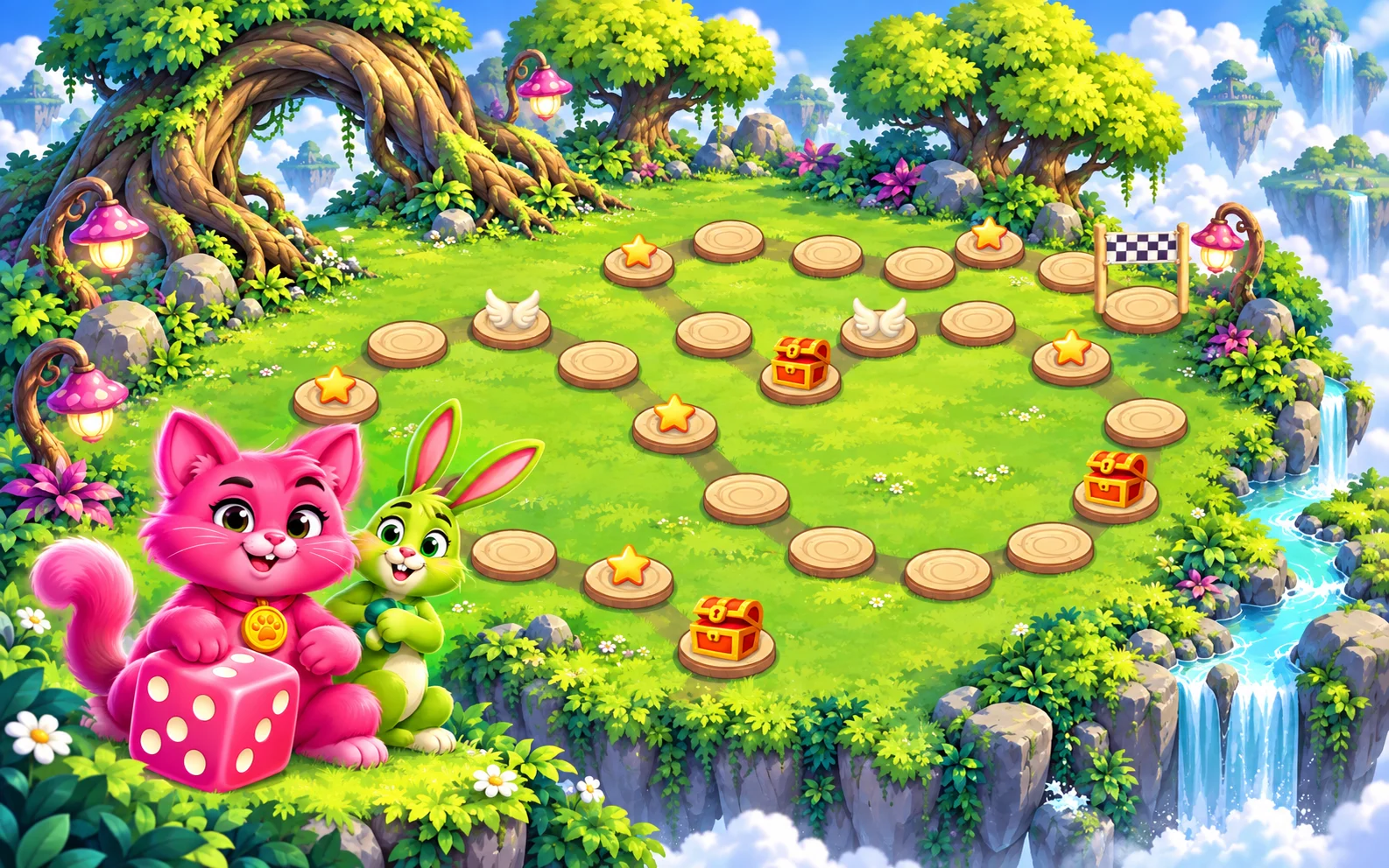Strange Little Islands: питомцы и маршрут настольной игры на парящем лесном острове